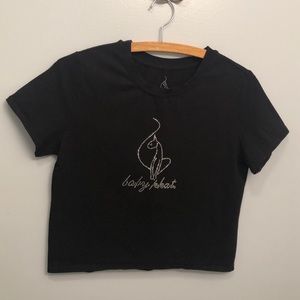 Rhinestoned Baby Phat Cropped Tee